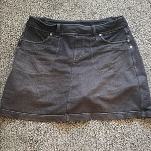 Dark Gray Denim look skort